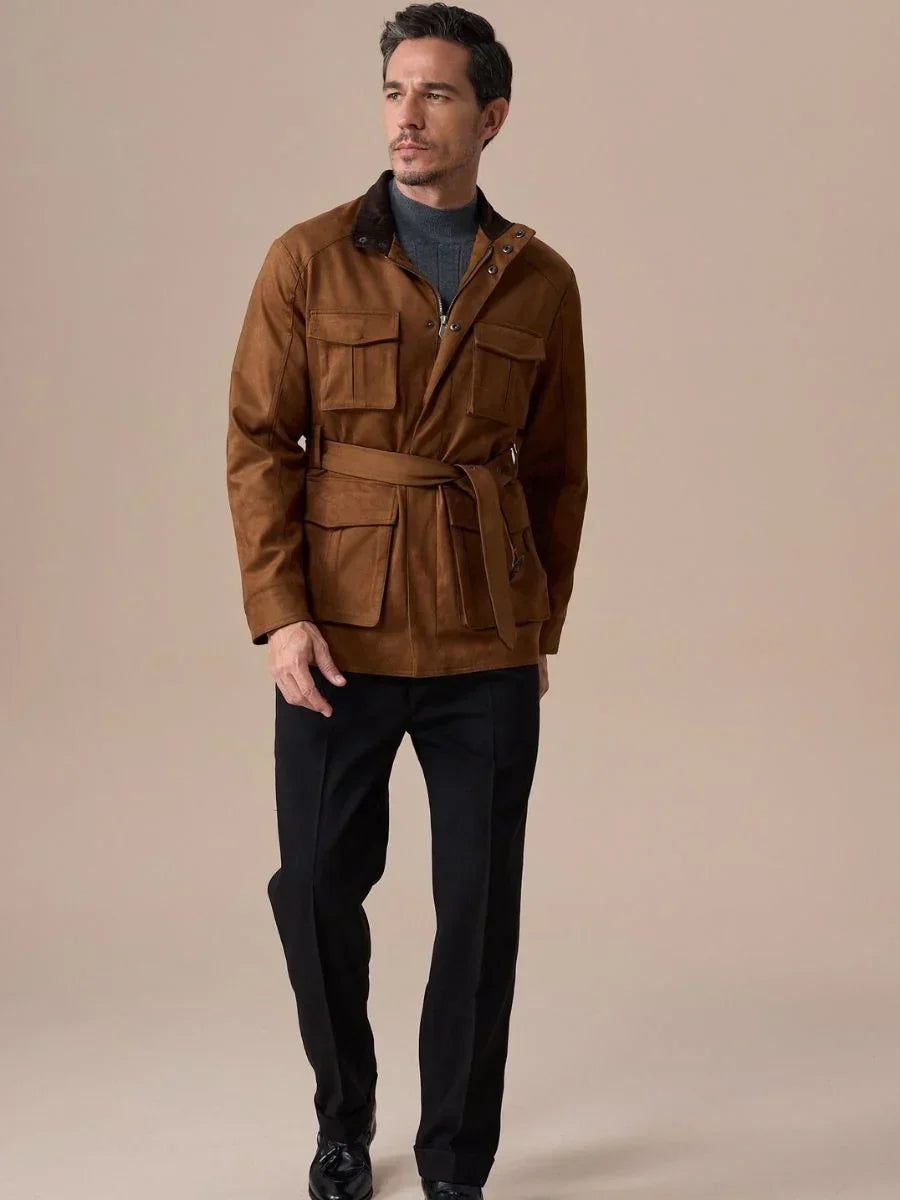 Wildleder-Stil Vintage Jagdjacke