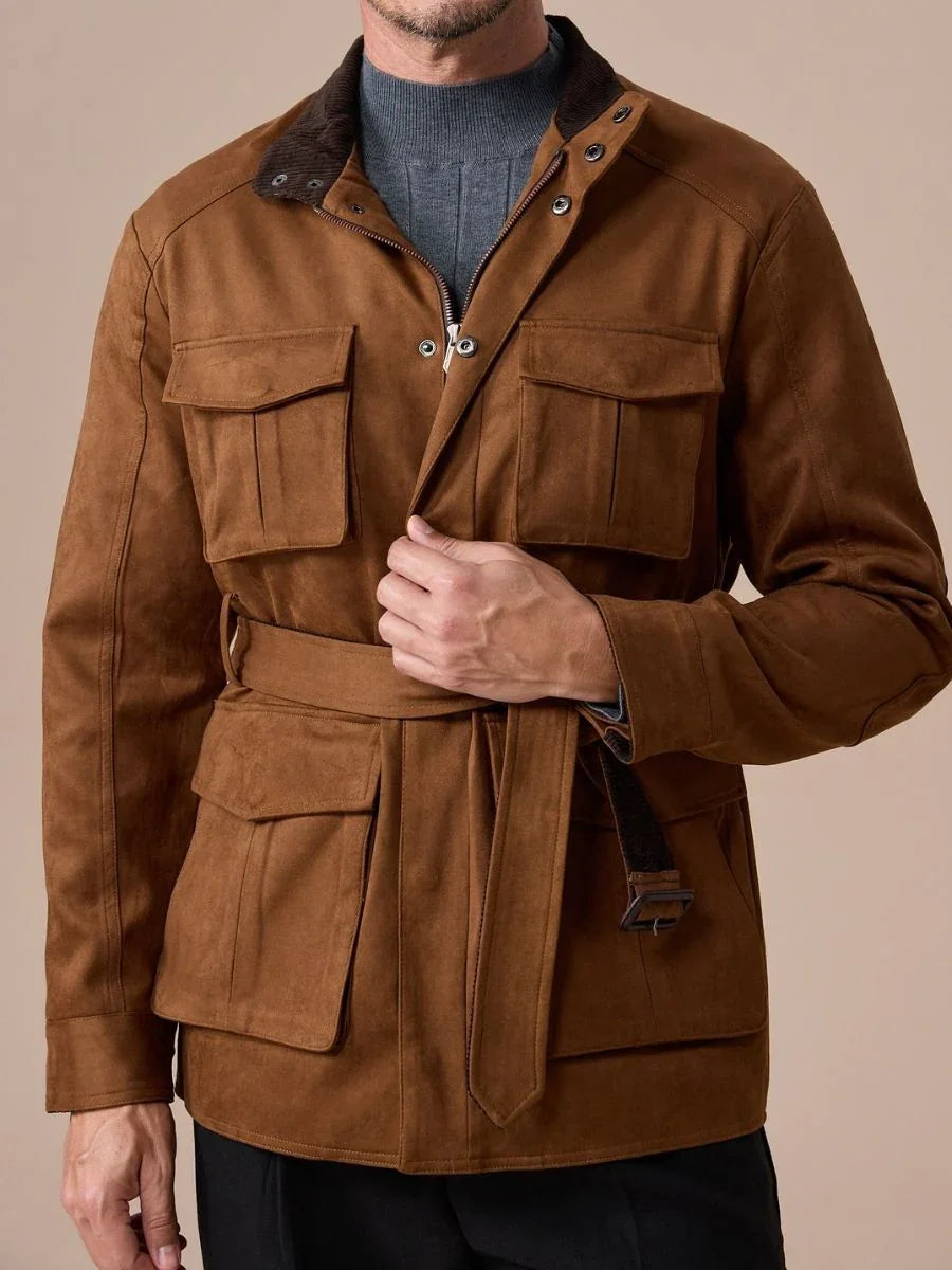 Wildleder-Stil Vintage Jagdjacke