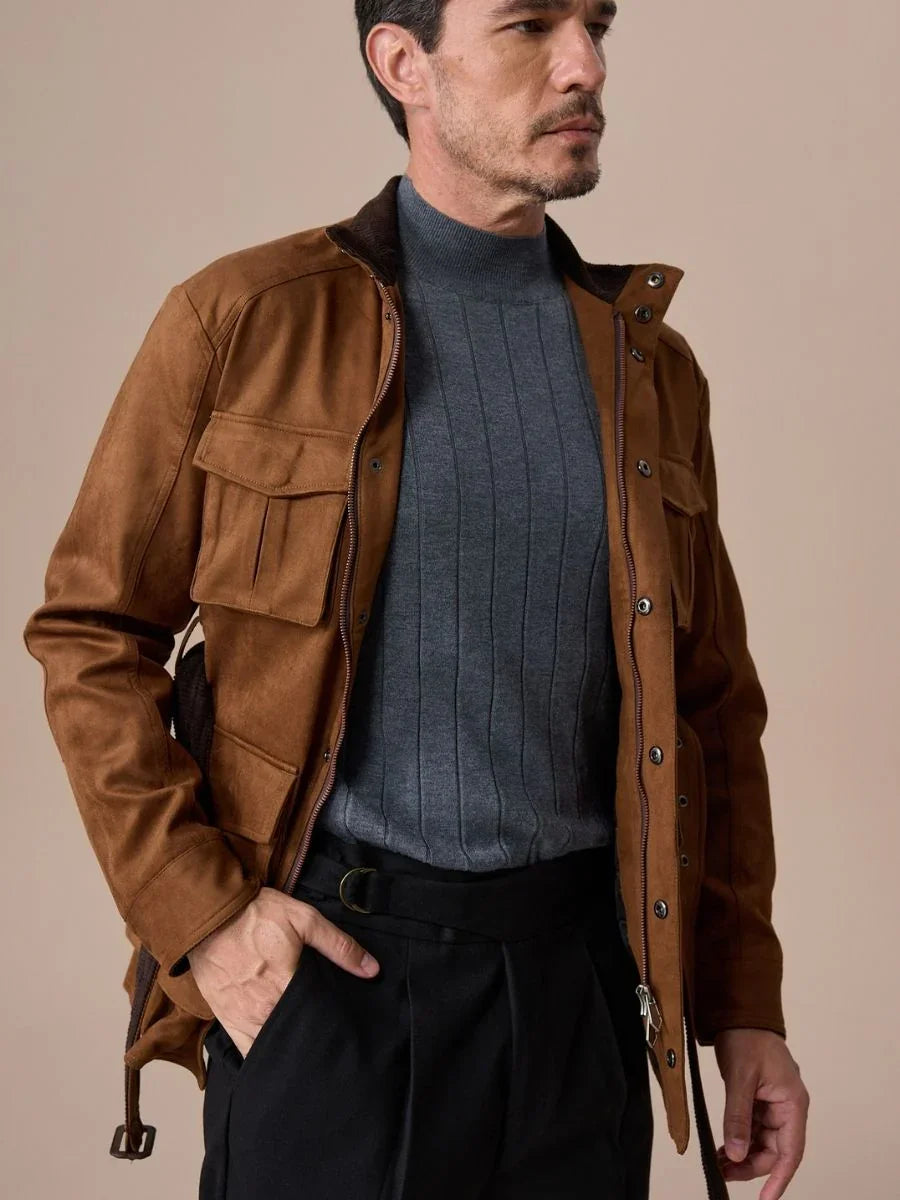 Wildleder-Stil Vintage Jagdjacke