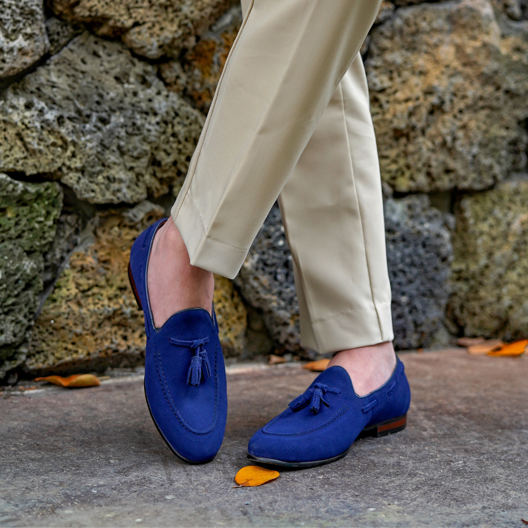 Herren Bologna Wildleder-Quasten-Loafer