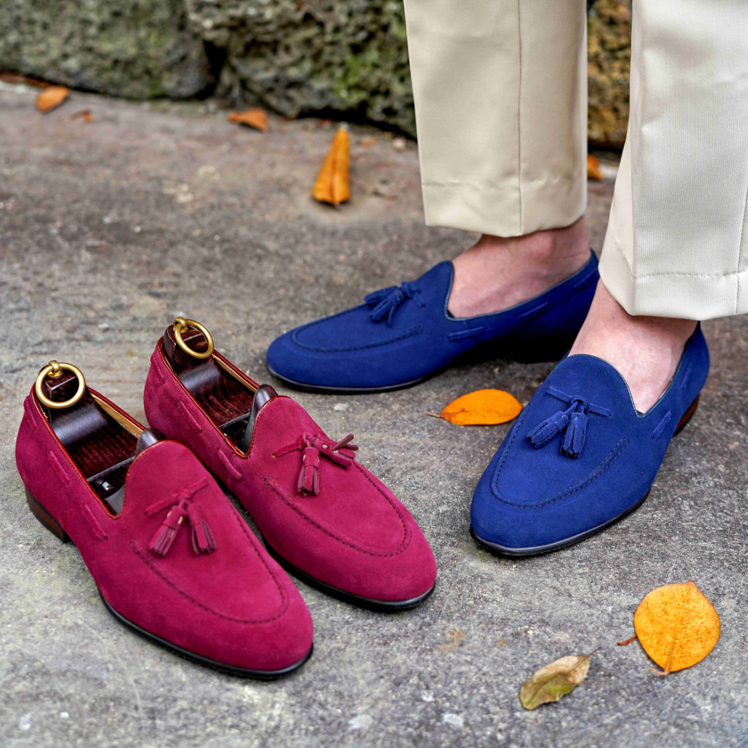 Herren Bologna Wildleder-Quasten-Loafer