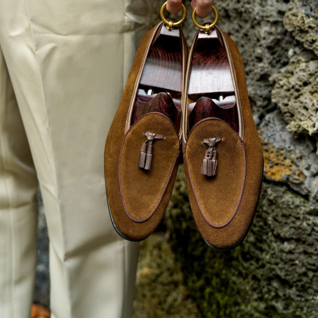 Herren Napoli Wildleder-Quasten-Loafer