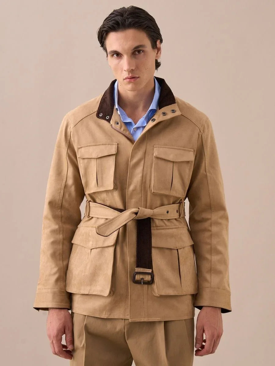 Wildleder-Stil Vintage Jagdjacke