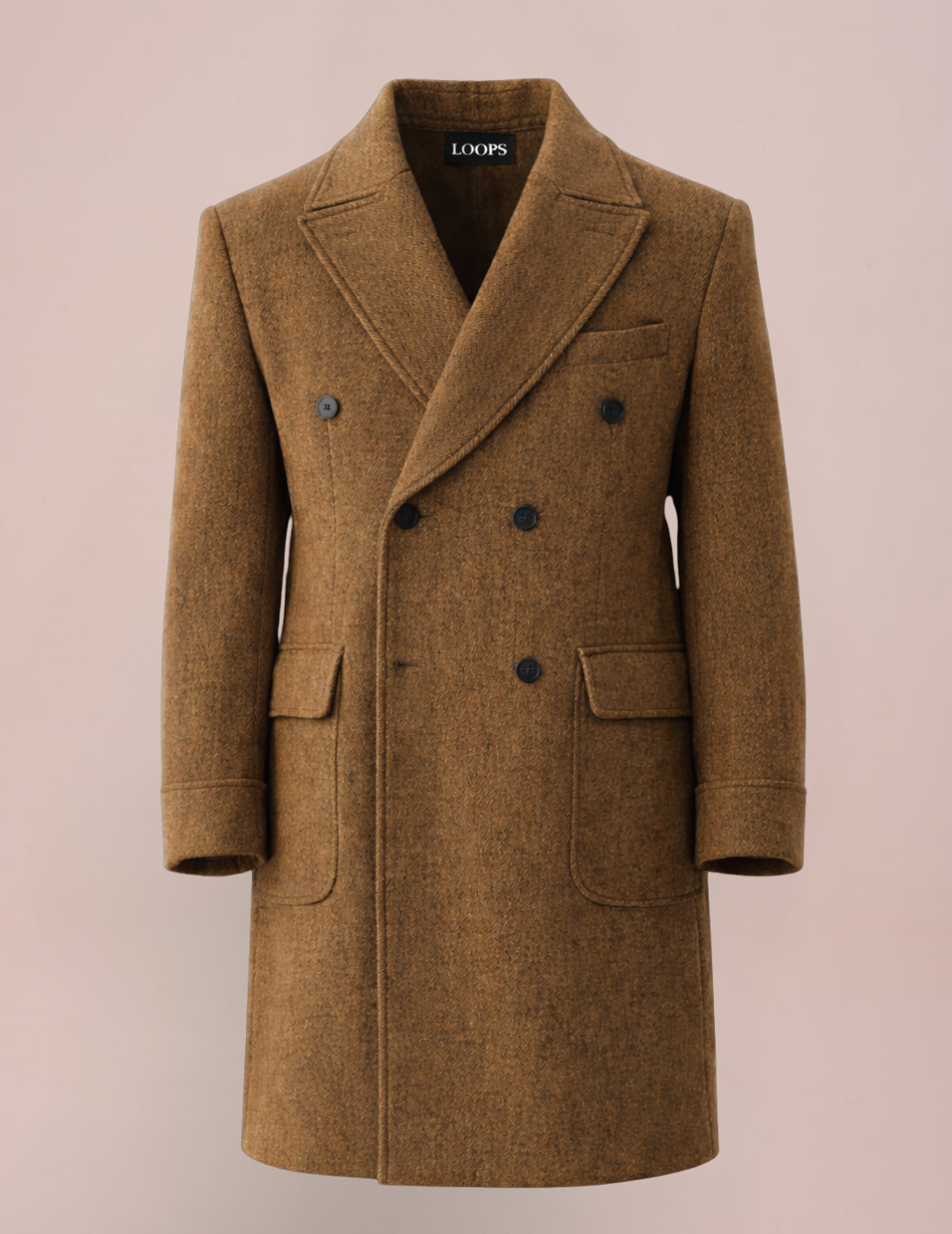 Manteau présidentiel croisé en laine