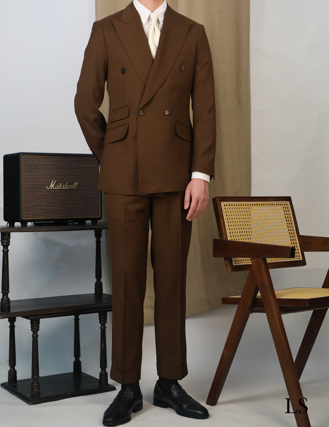 Costume chevauchant marron Bologne