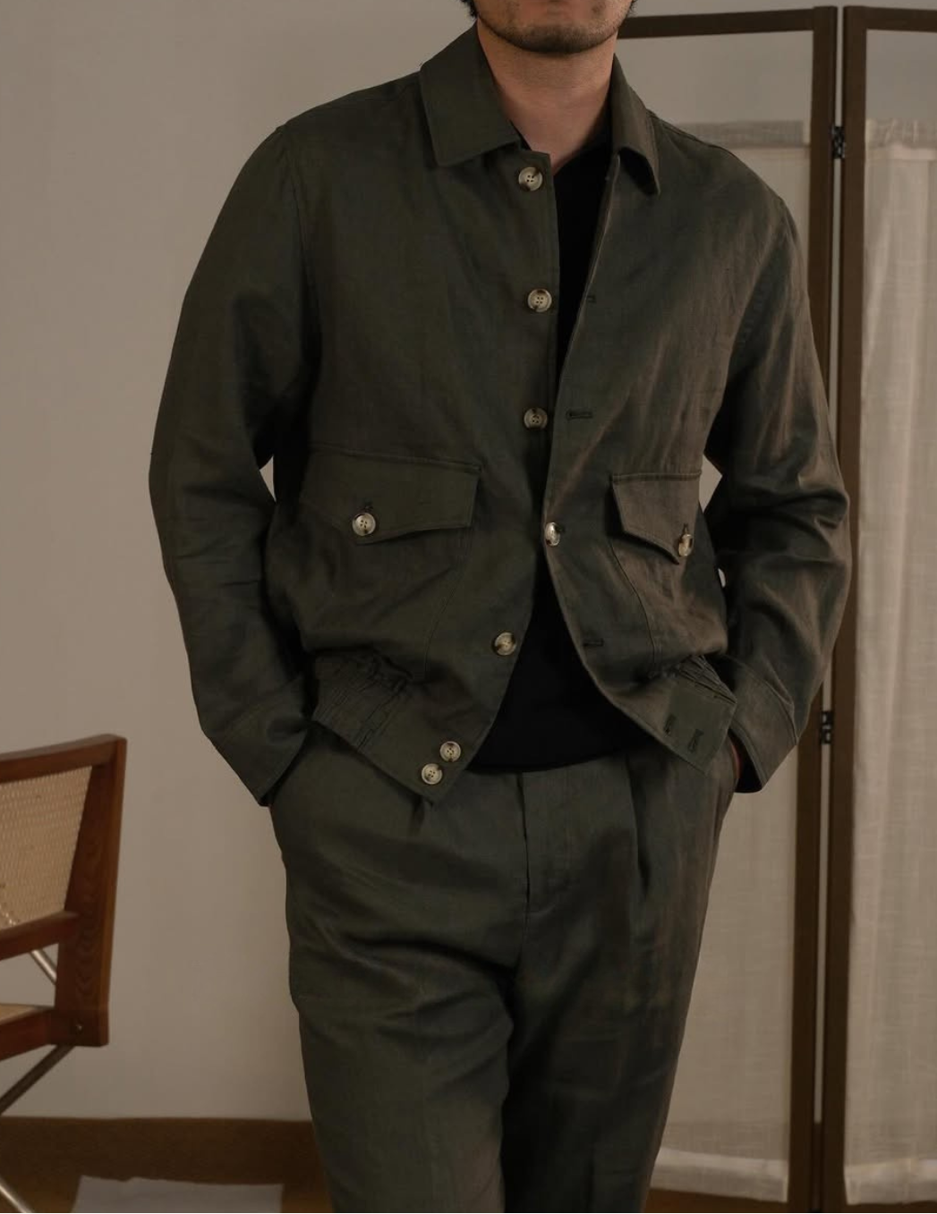 Napoli Riviera Leinen-Jacke