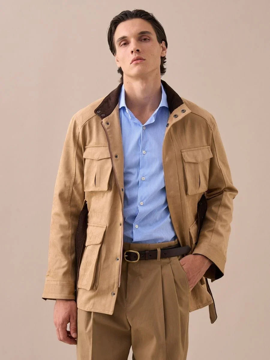Wildleder-Stil Vintage Jagdjacke