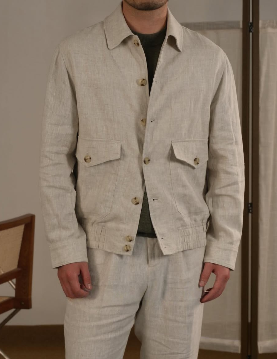 Napoli Riviera Leinen-Jacke