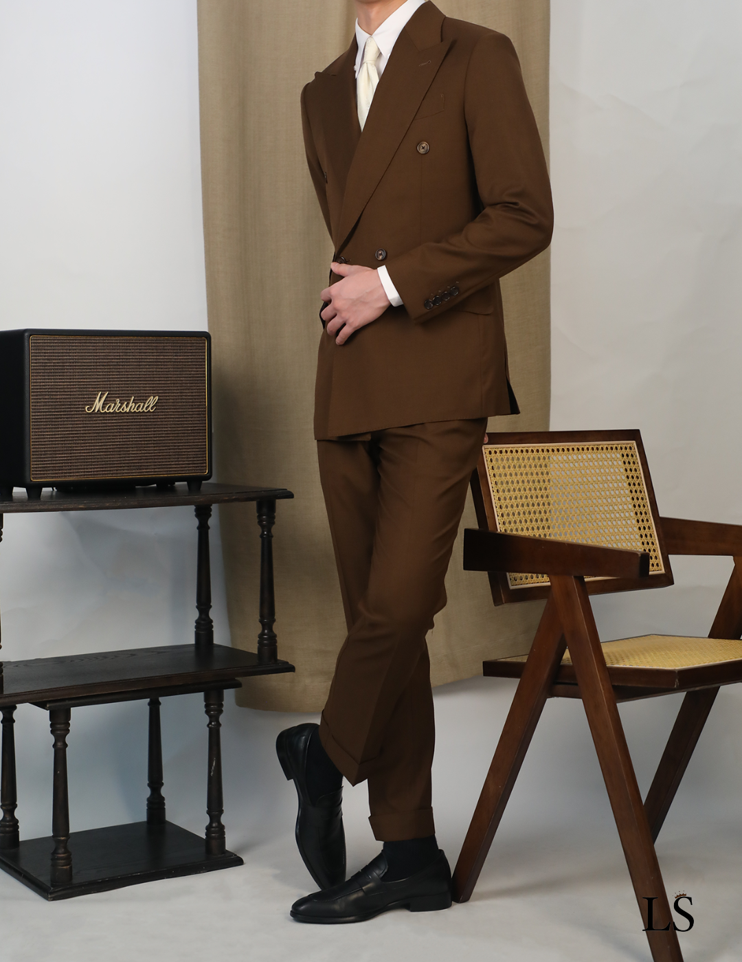Costume chevauchant marron Bologne