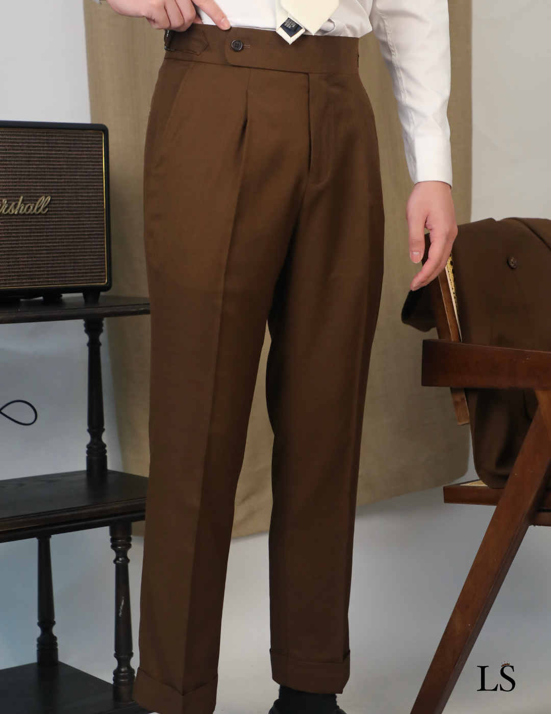 Costume chevauchant marron Bologne