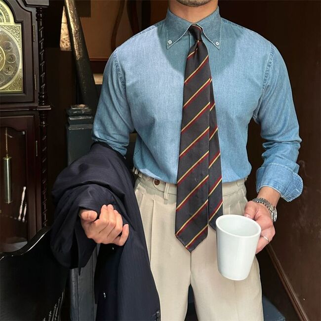 Camisa vaquera de mezcla de lyocell y algodón