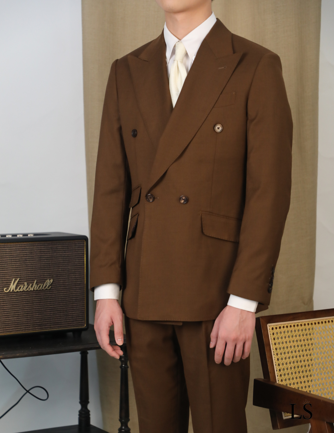 Costume chevauchant marron Bologne