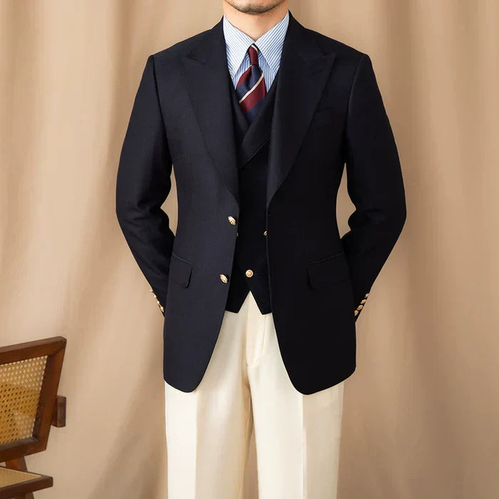 Blazer à revers en pointe et à deux boutons