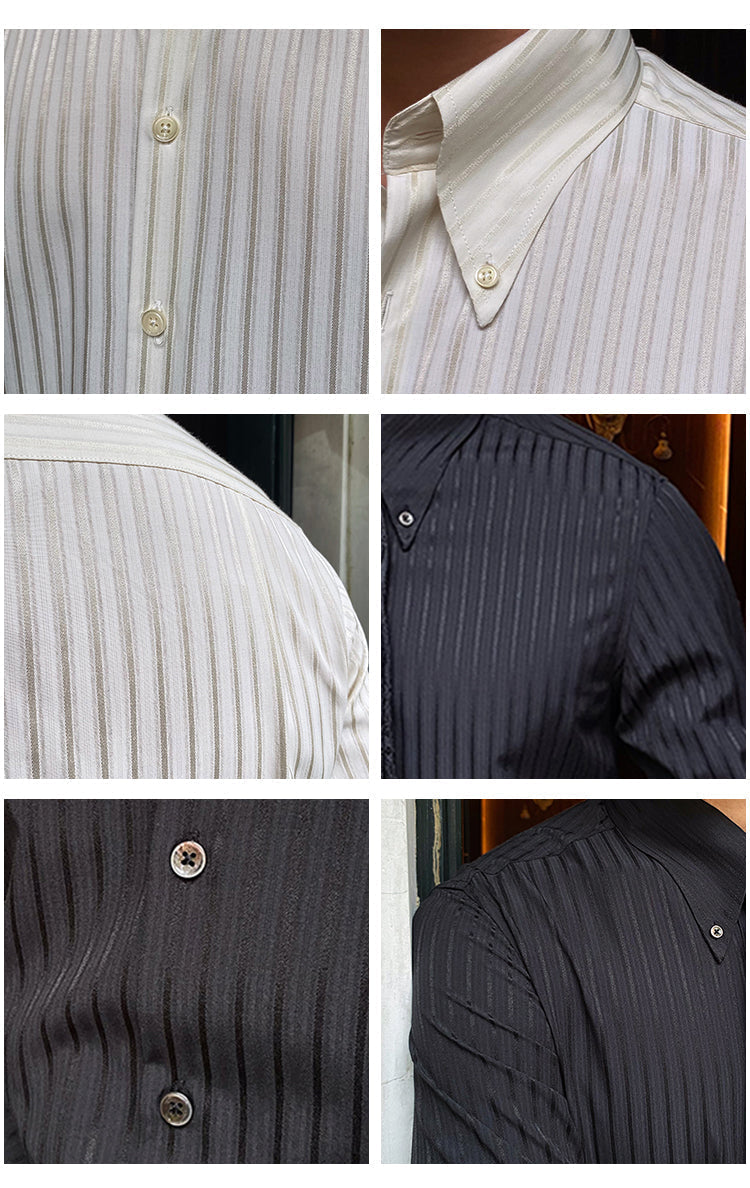 Camisa Clásica con Cuello Inglés