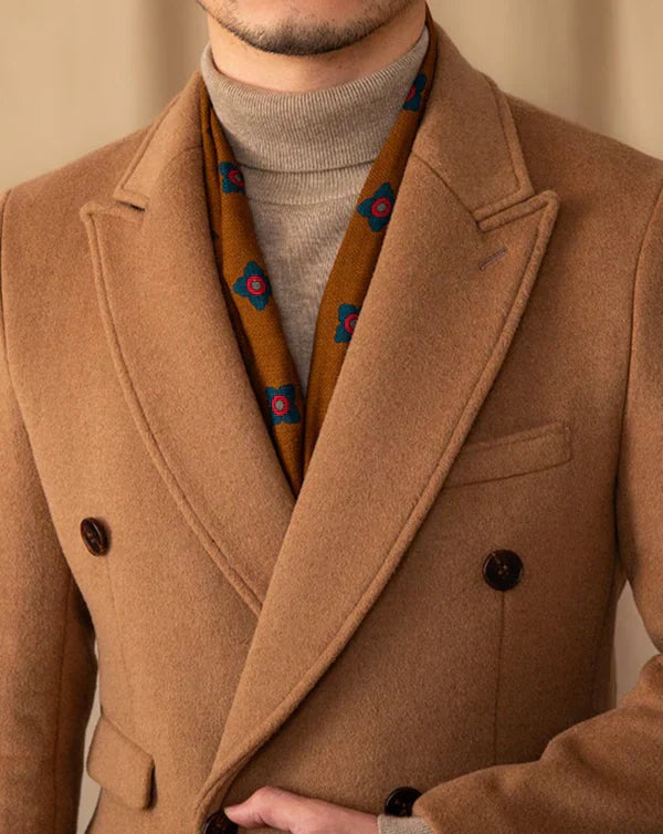Manteau croisé kaki