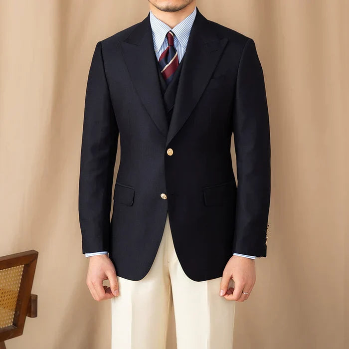Blazer à revers en pointe et à deux boutons