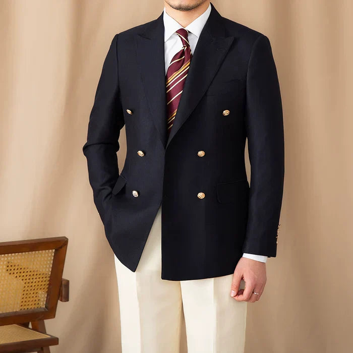Blazer cruzado con botones dorados