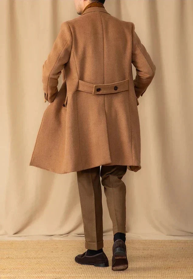 Khaki Doppelreiher-Mantel