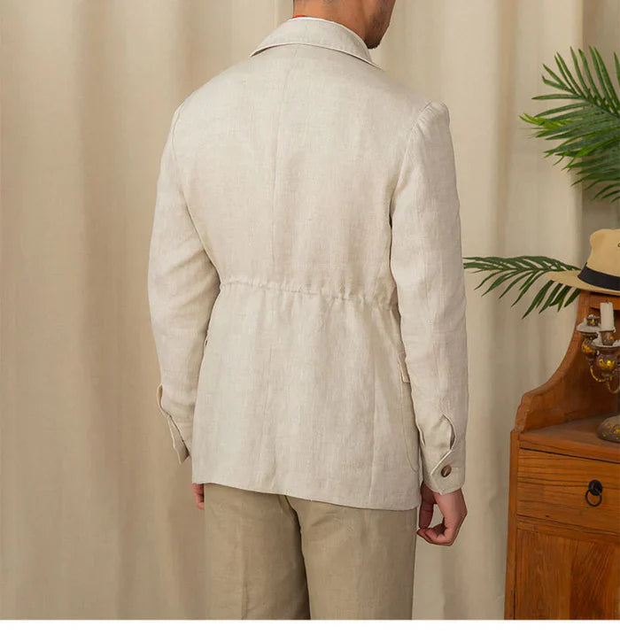 Veste saharienne en pur lin