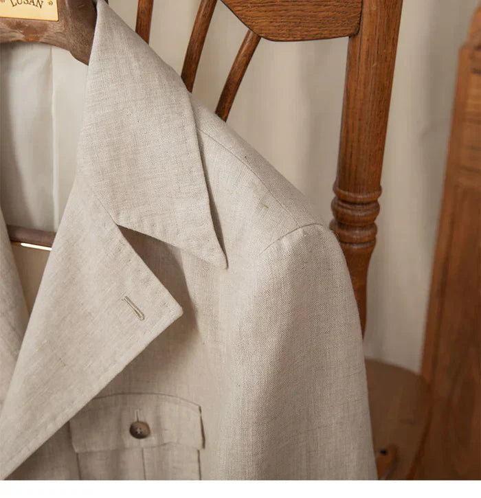 Veste saharienne en pur lin