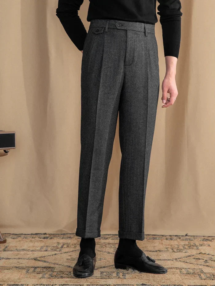 Pantalon de tailleur à chevrons