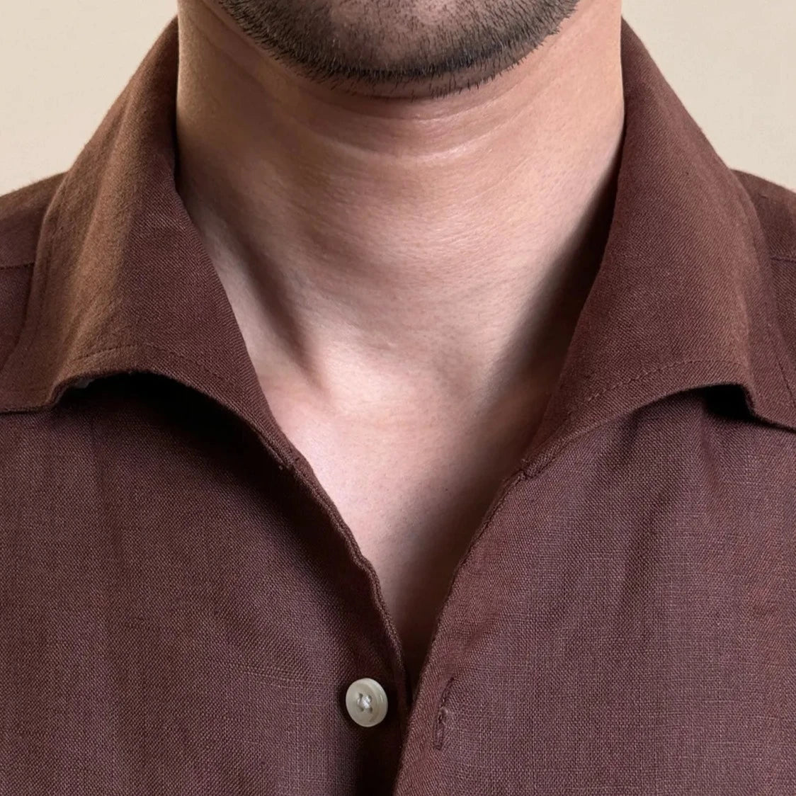 Loops LS031 Herren Leinen Businesshemd