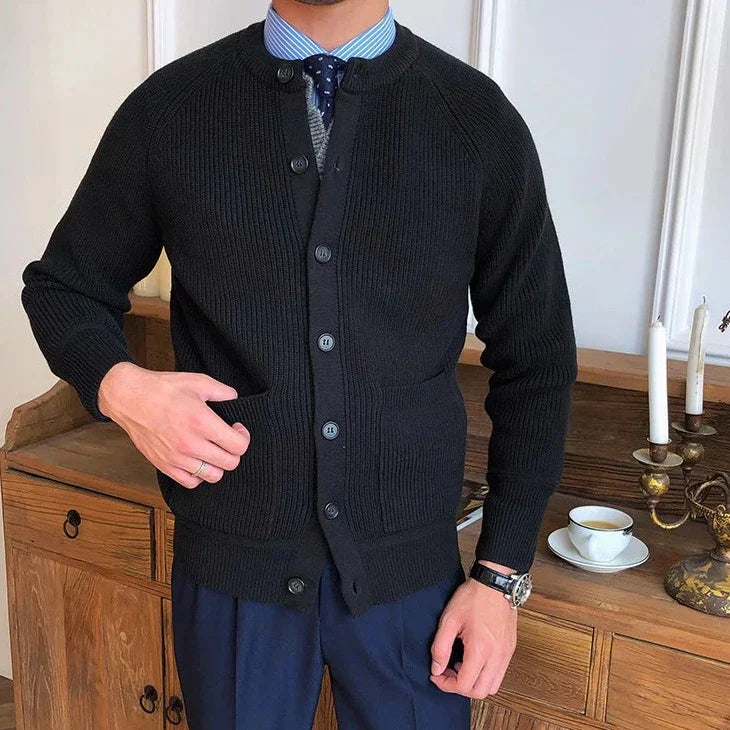 Cárdigan de punto trenzado para hombre