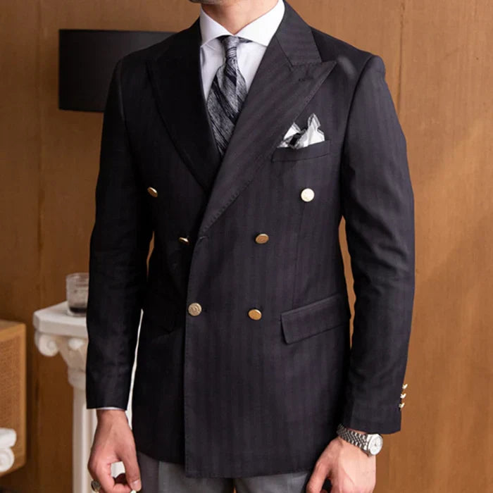 Double-Breasted Blazer Looped LS012