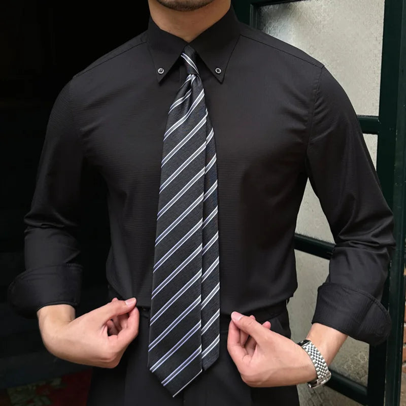 Chemise Habillée Homme Bouclée Manches Longues LS042