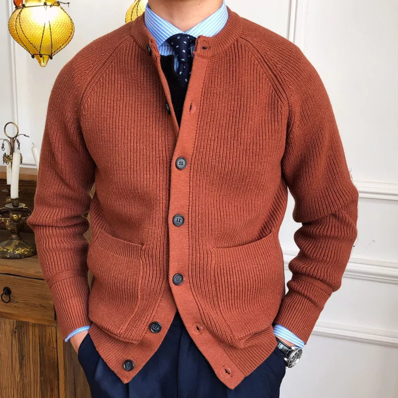 Cárdigan de punto trenzado para hombre