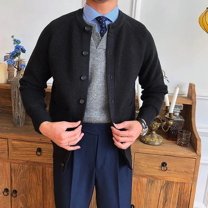 Cárdigan de punto trenzado para hombre