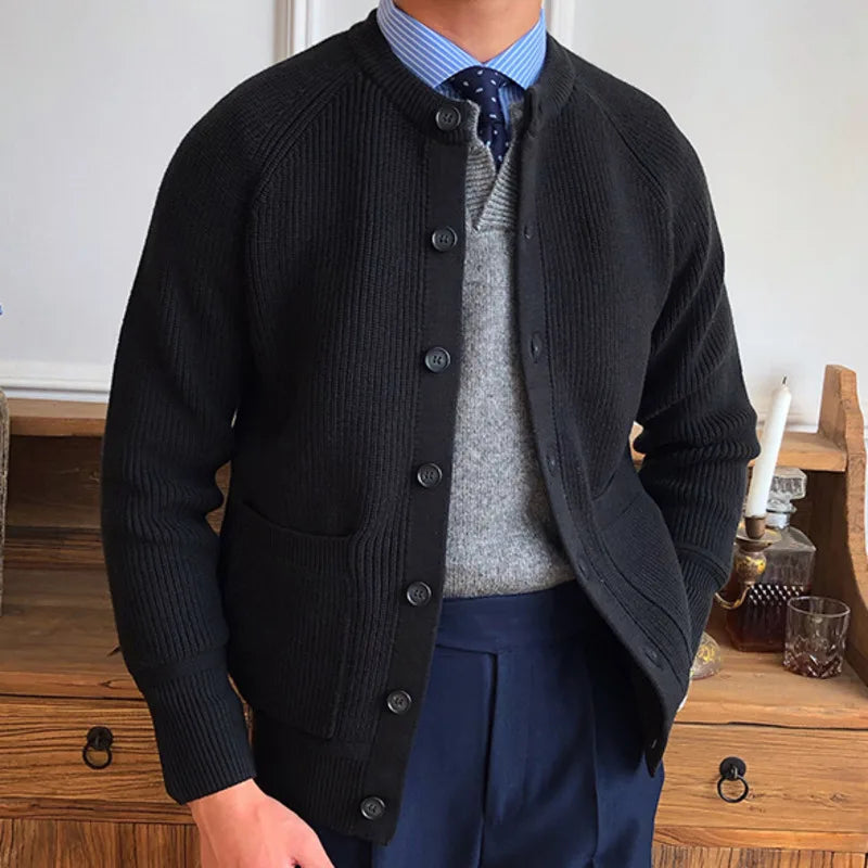 Cárdigan de punto trenzado para hombre