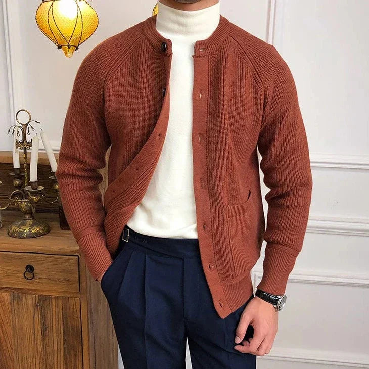 Cárdigan de punto trenzado para hombre
