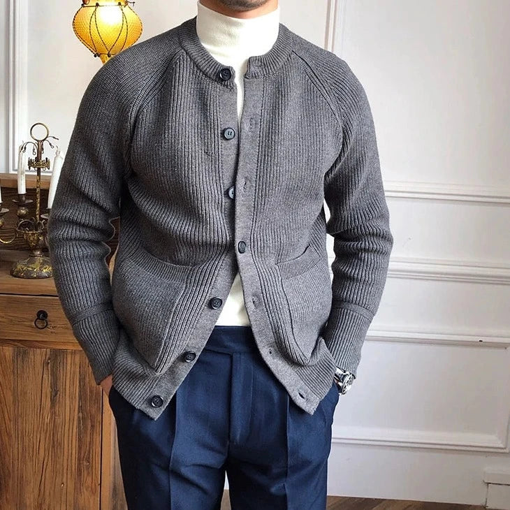 Cárdigan de punto trenzado para hombre