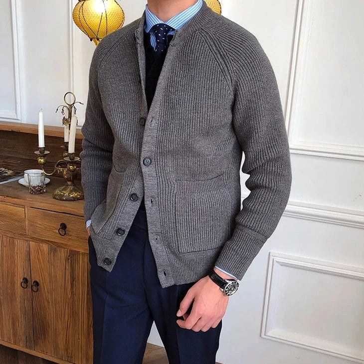 Cárdigan de punto trenzado para hombre