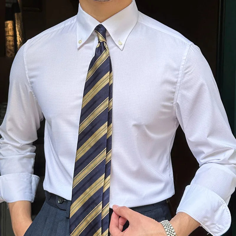 Chemise Habillée Homme Bouclée Manches Longues LS042