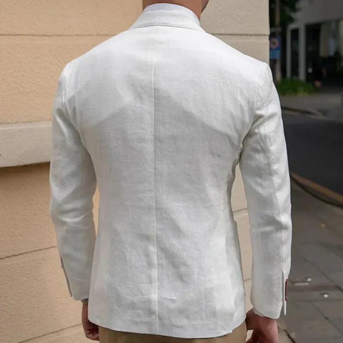 Florenz Weißer Leinen-Blazer