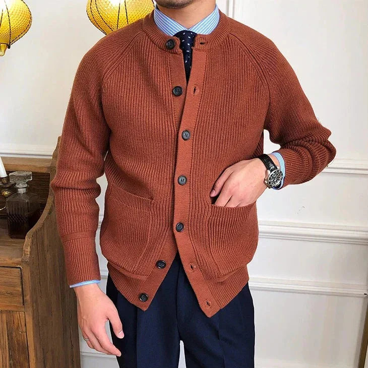 Cárdigan de punto trenzado para hombre