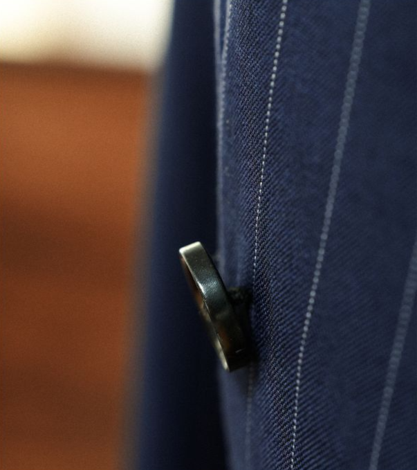 Udine Nadelstreifen Doppelreiher-Anzug