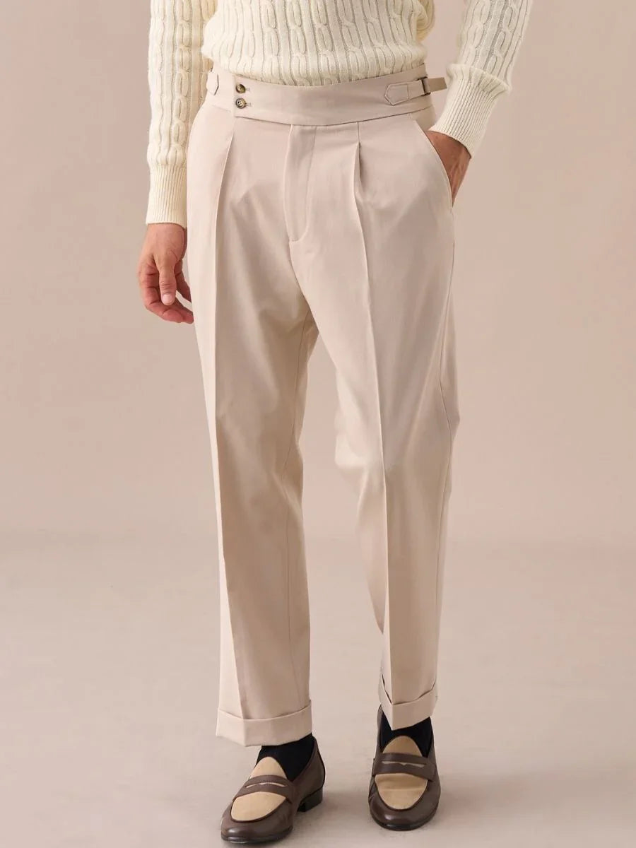 Pantalones Palena plisados de tiro alto