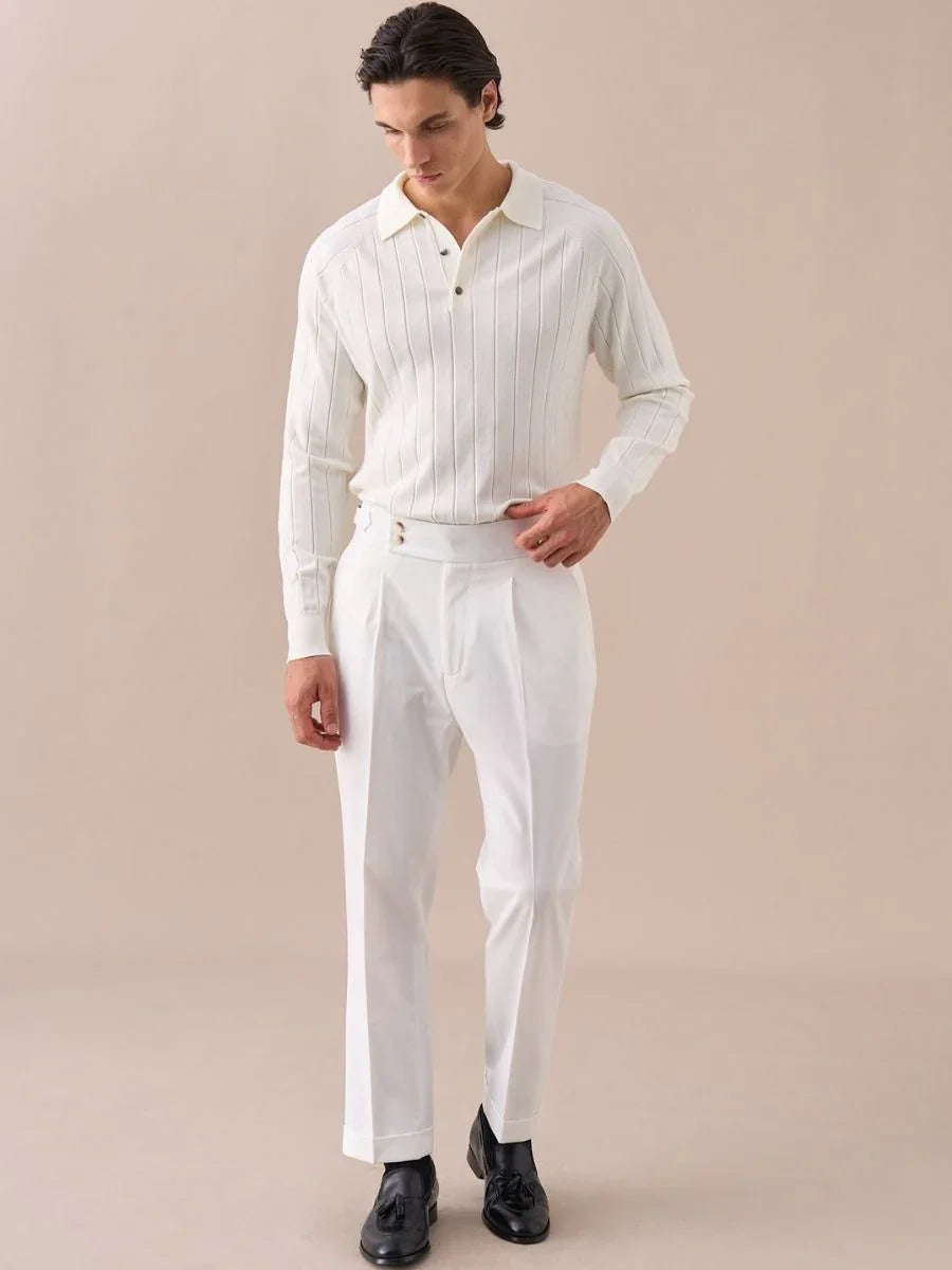 Pantalones Palena plisados de tiro alto