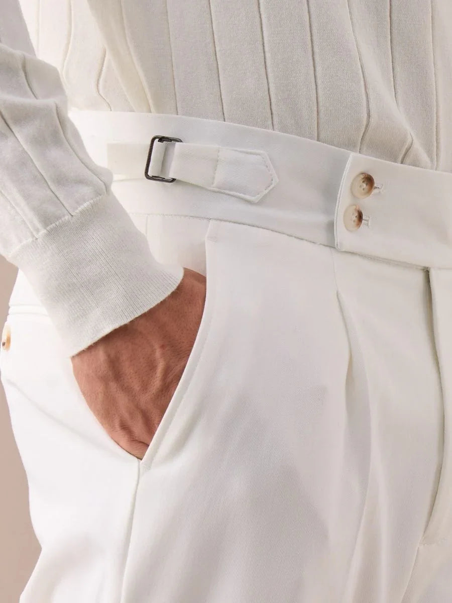 Pantalones Palena plisados de tiro alto