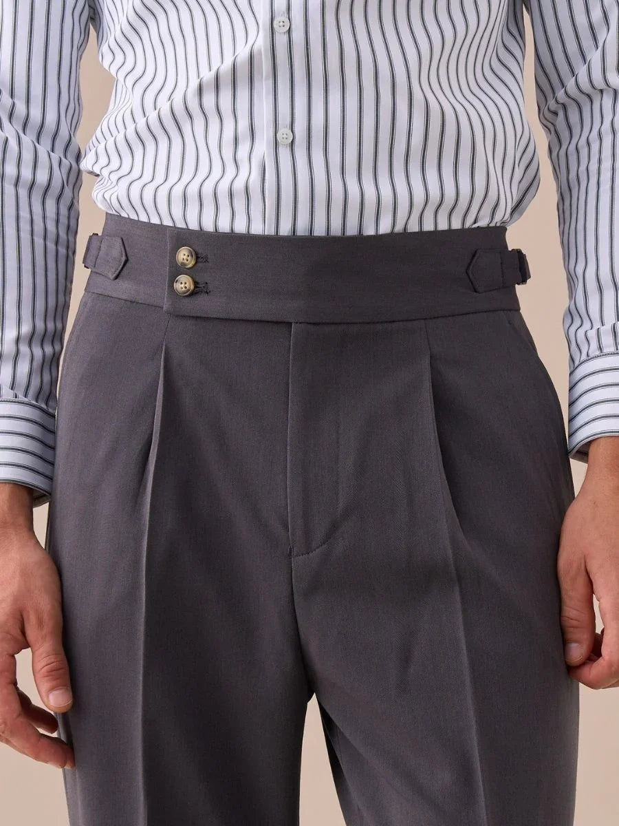 Pantalones Palena plisados de tiro alto
