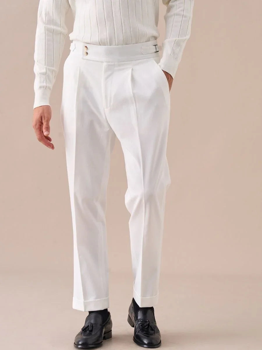 Pantalones Palena plisados de tiro alto