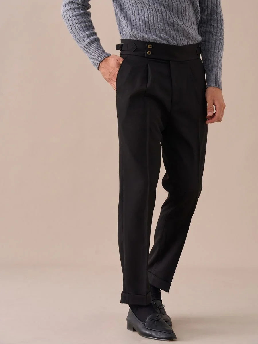 Pantalones Palena plisados de tiro alto