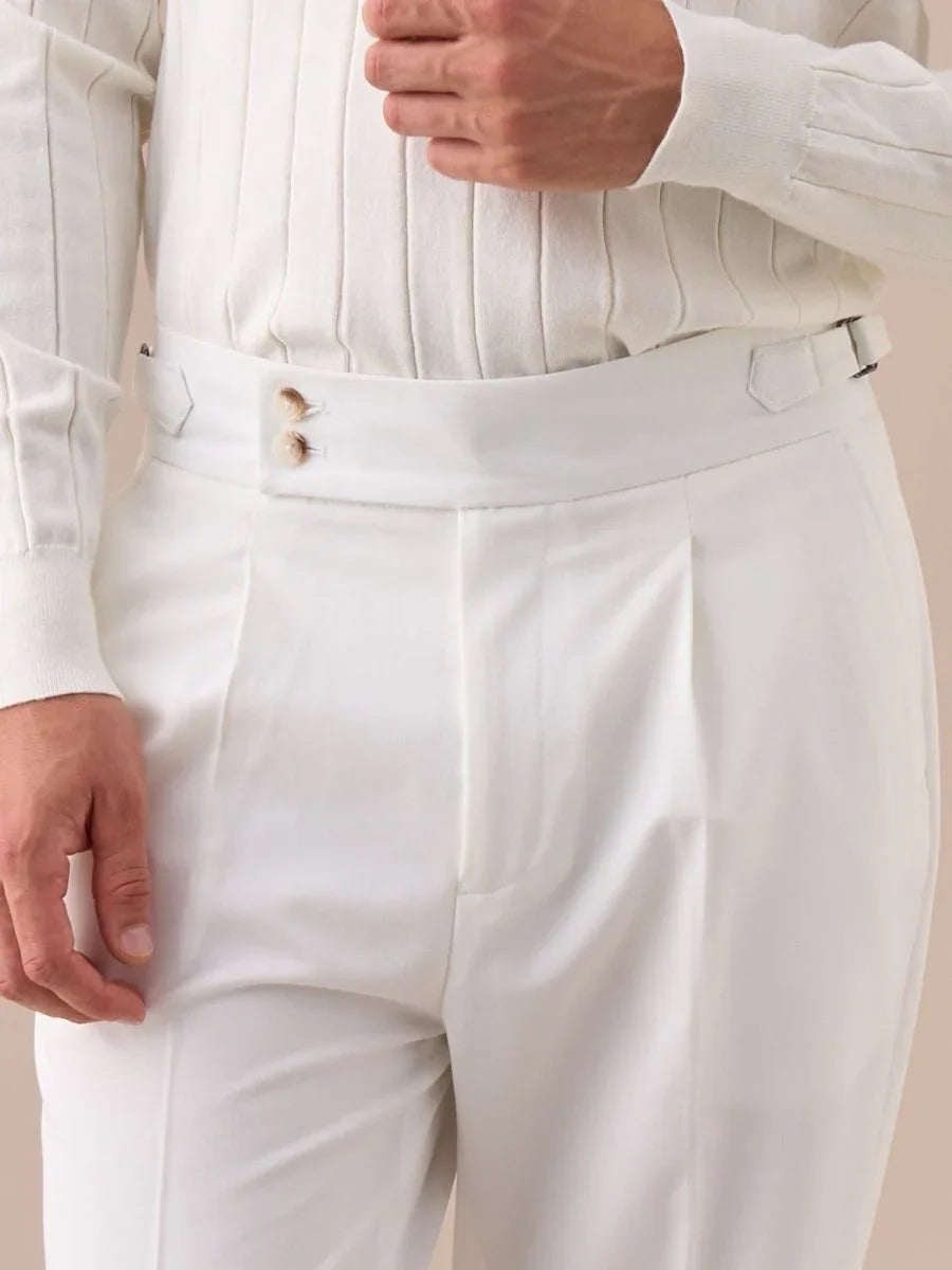 Pantalones Palena plisados de tiro alto