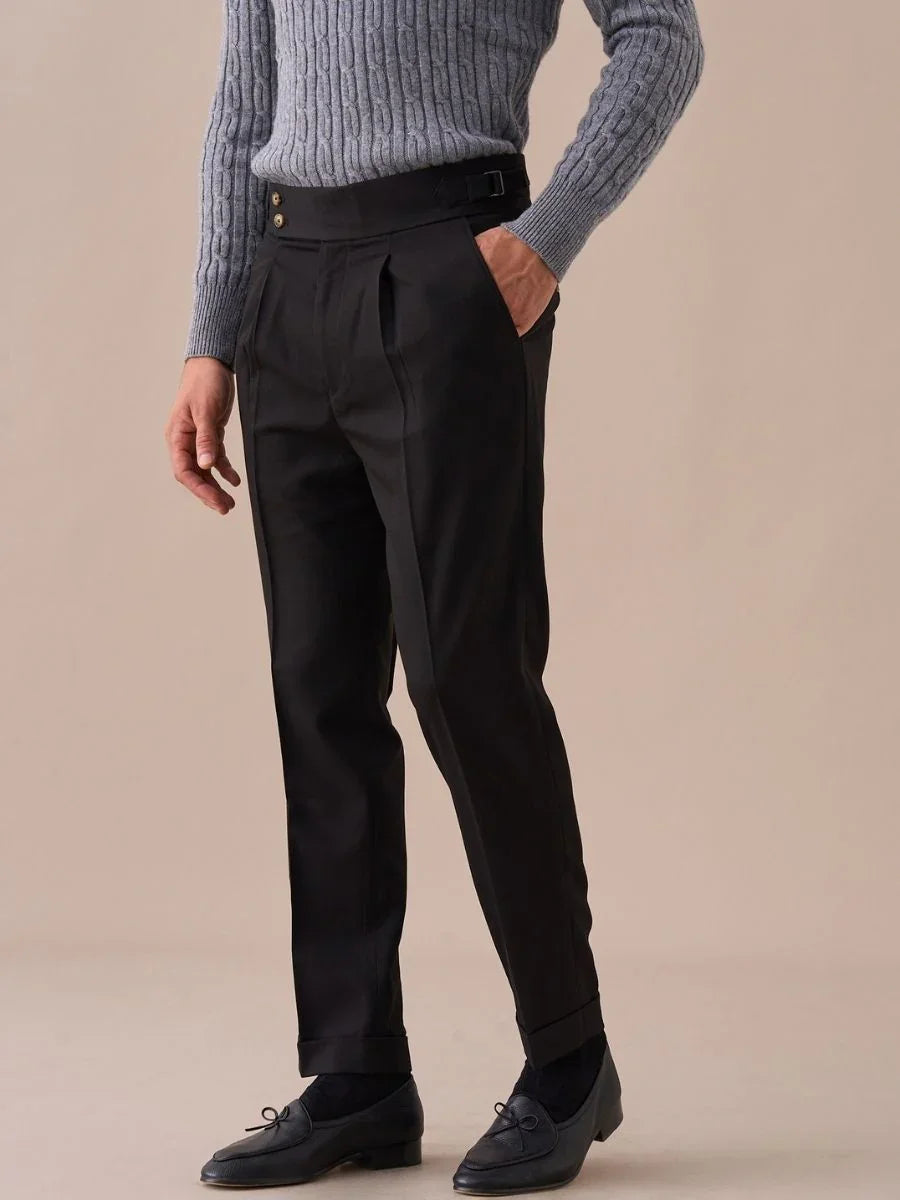 Pantalones Palena plisados de tiro alto