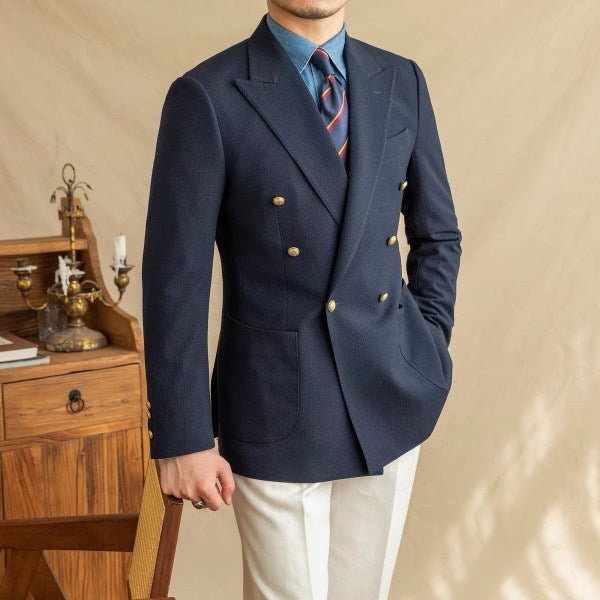 Blazer cruzado con media forro