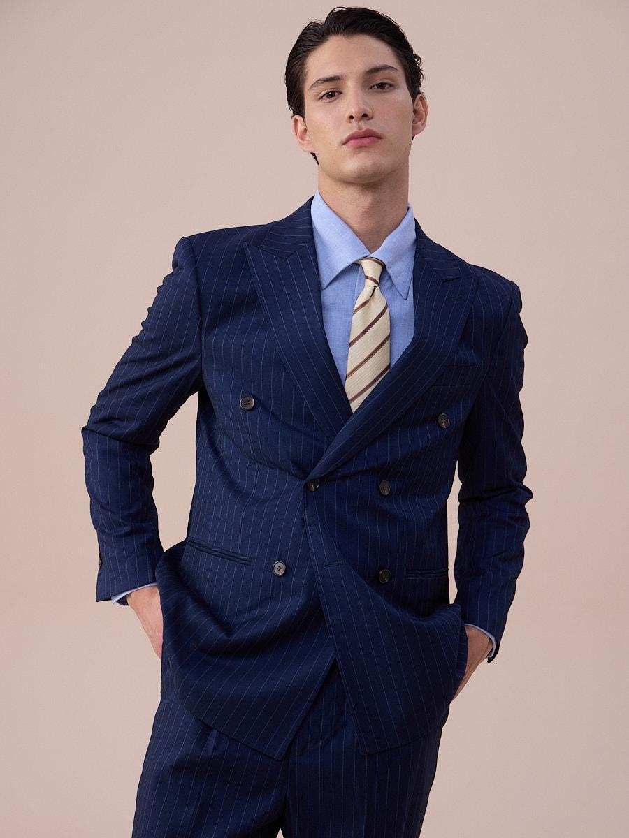 Costume Modène rayé bleu