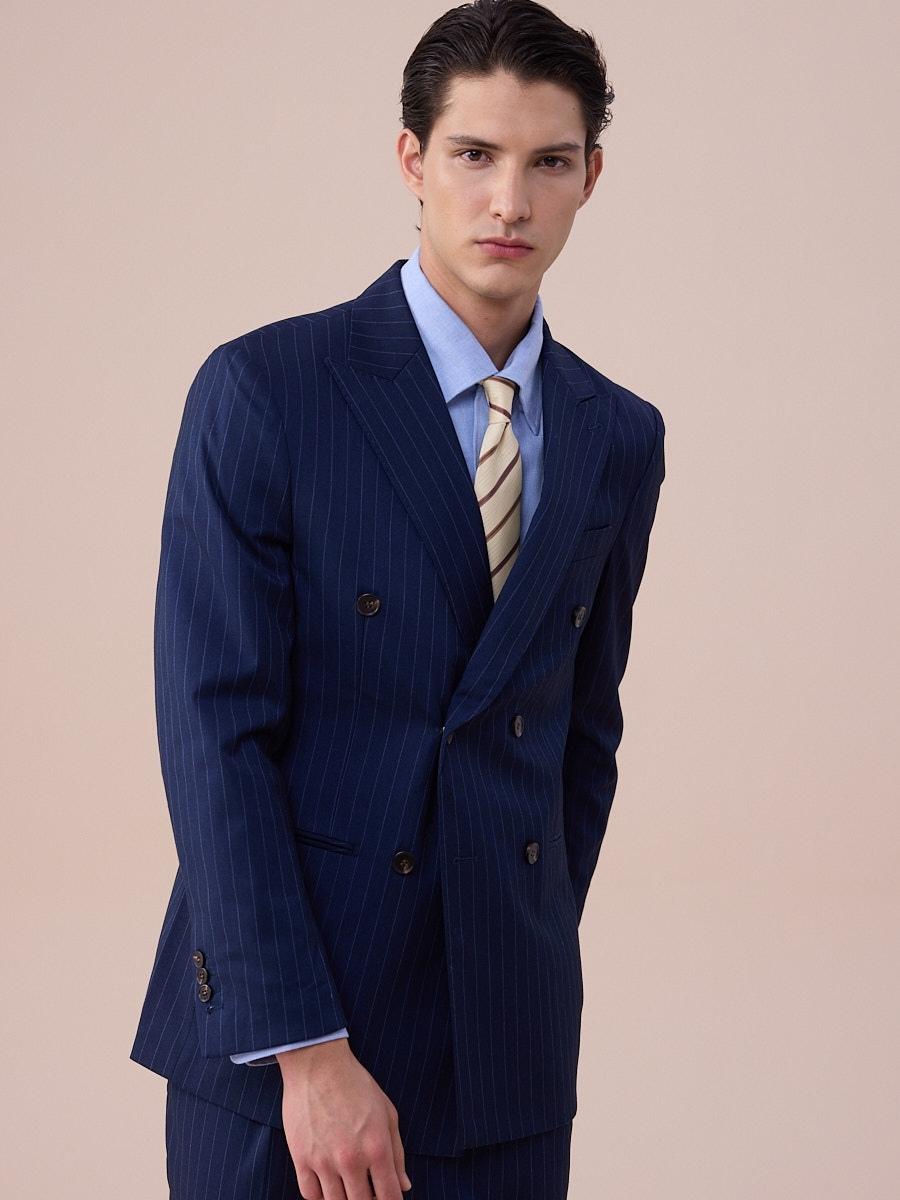 Costume Modène rayé bleu